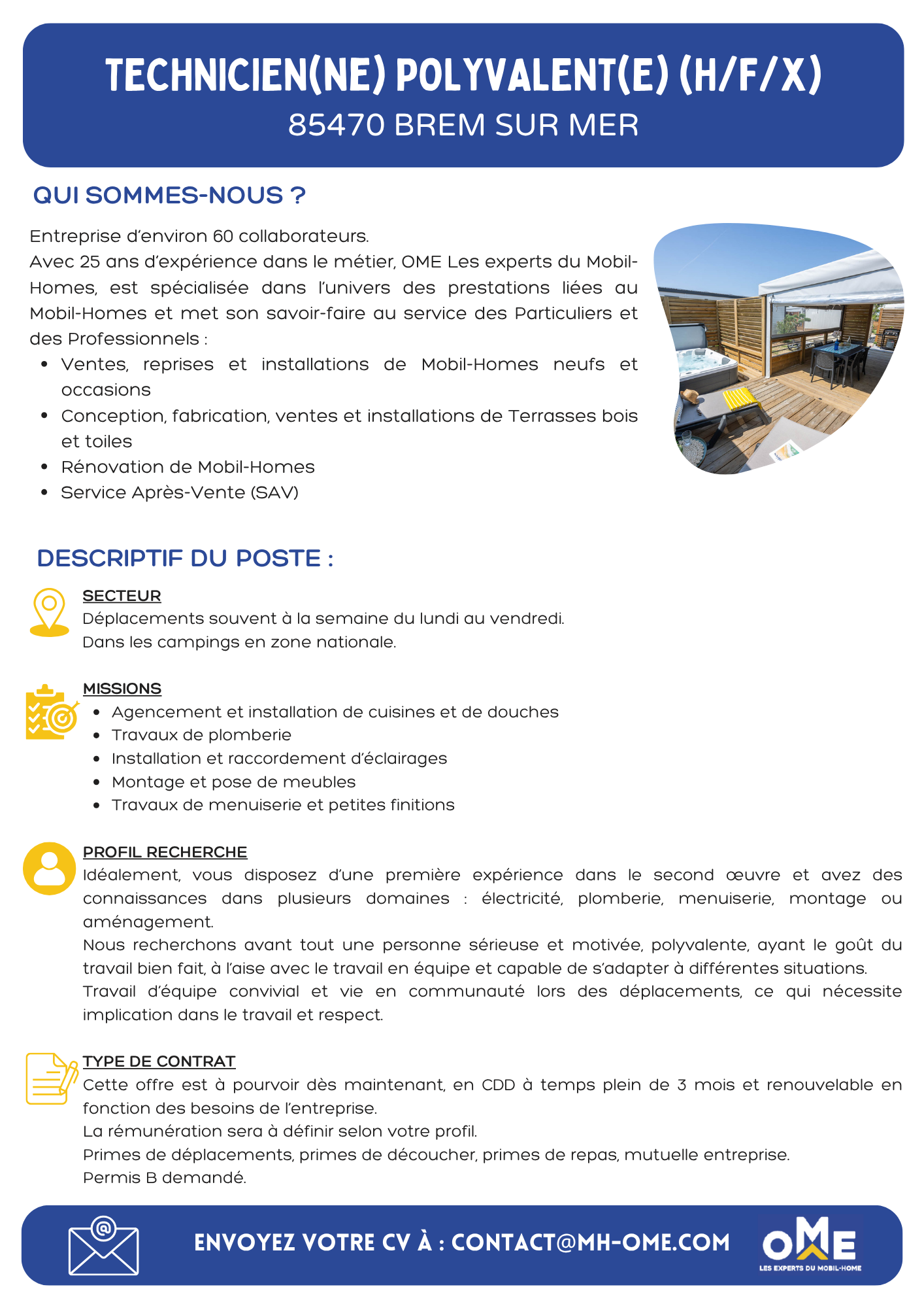 OFFRE EMPLOI TECHNICIEN POLYVALENT