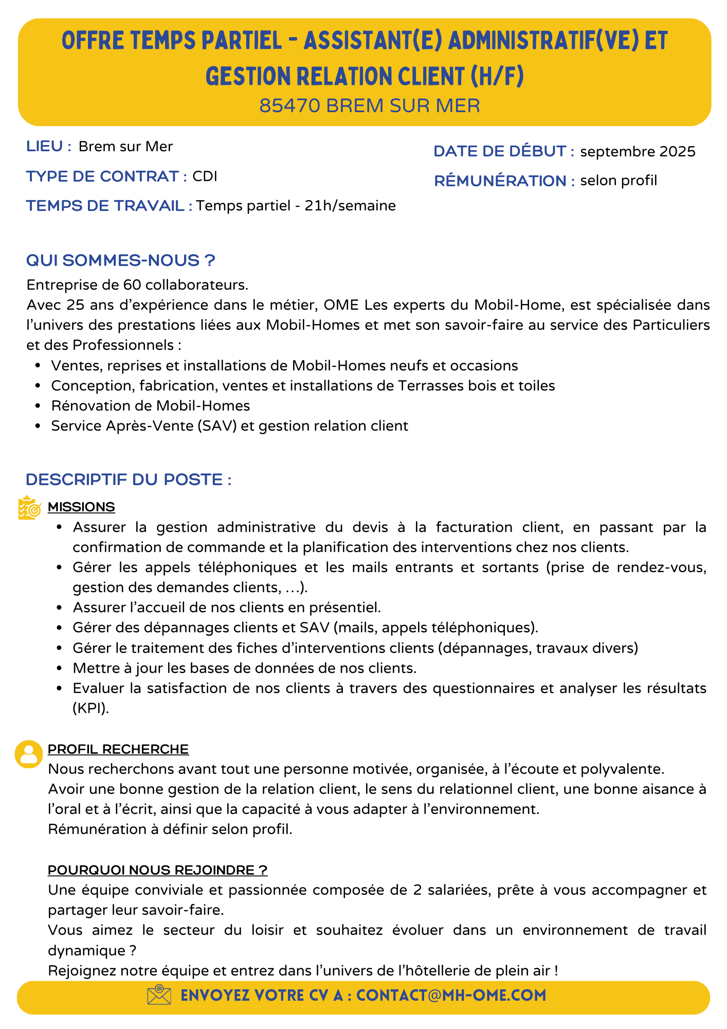 Poste Assistante Administrative